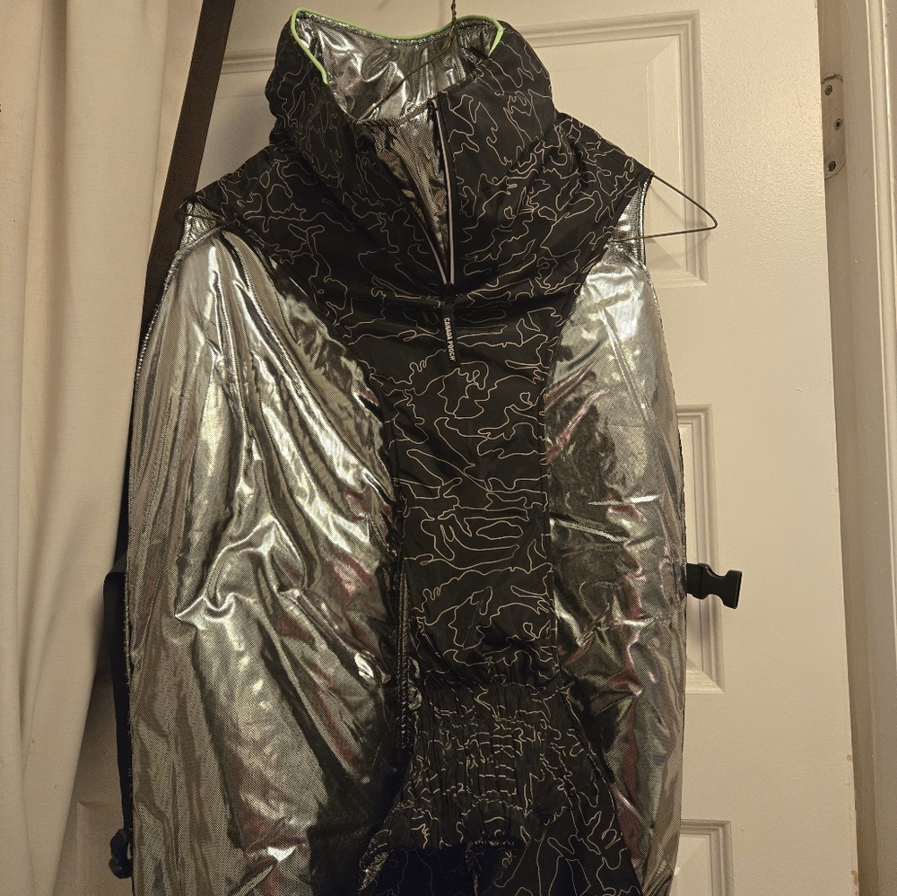 Canada Pooch Silver and Black Jacket